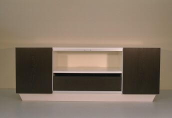 *Collection -Sideboard - wei&szlig; lackiert + Wenge-Schiebet&uuml;ren